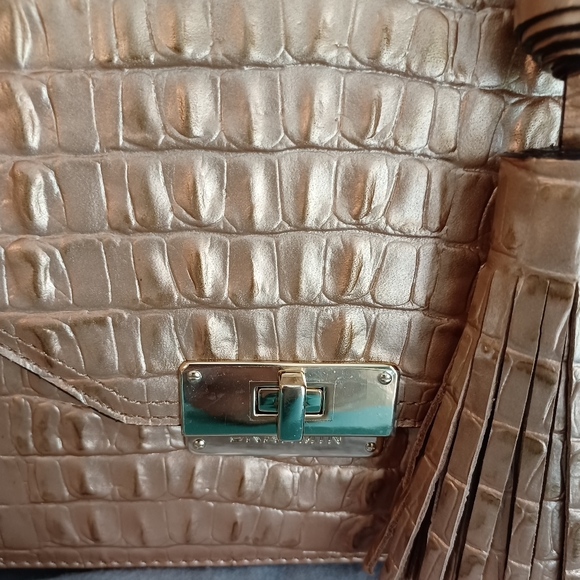 NWT Brahmin RARE COLOR "ROSE GOLD" OPHELIA Strada Satchel - Picture 9 of 12